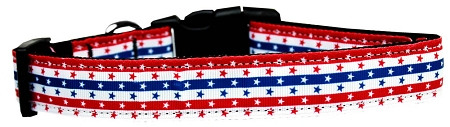 Stars in Stripes Nylon Dog Collar XL